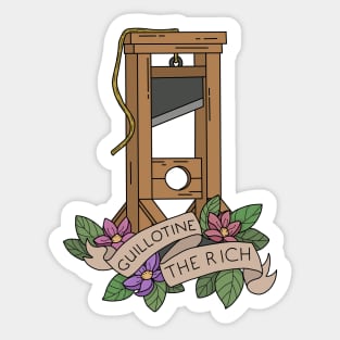 Guillotine the rich Sticker